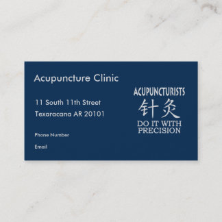 Acupuncture humour appointment card