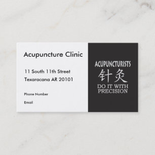 Acupuncture humour appointment card