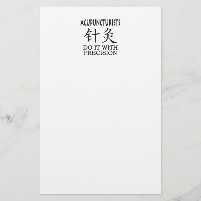 Acupuncture humour stationery (Front)