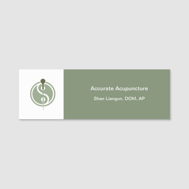Acupuncture Integrative Medicine Name Tags (Front)