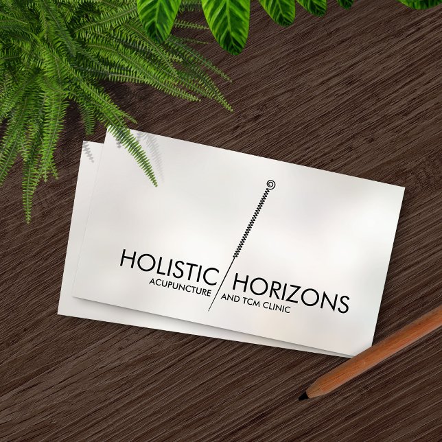 Acupuncture Needle Line Art Business Card (Creator Uploaded)