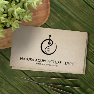 Acupuncture Needle - Yin Yang   Business Card
