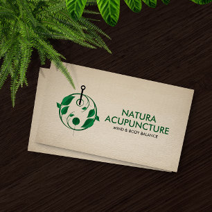 Acupuncture Needle - Yin Yang   Business Card