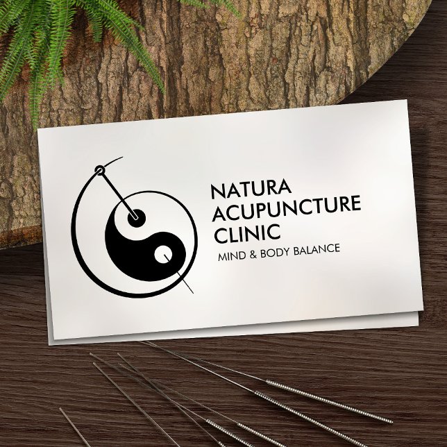 Acupuncture Needle - Yin Yang  Business Card (Creator Uploaded)