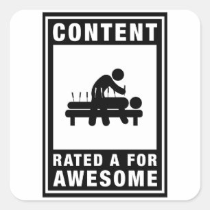 Acupuncture Square Sticker