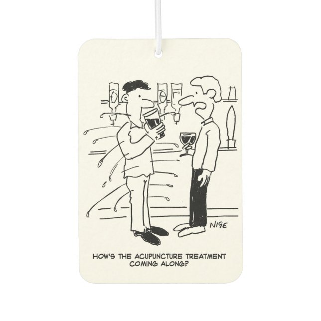 Acupuncture Treatment Cartoon Car Air Freshener (Front)