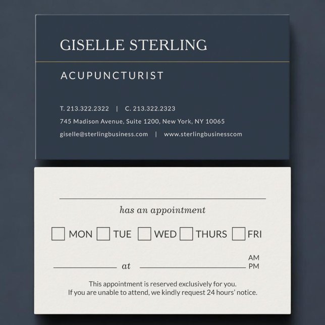 Acupuncturist Office Appointment Reminder Card (Creator Uploaded)