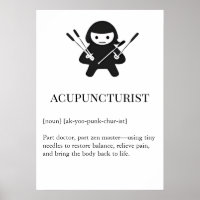 Acupuncturist Wall Art Gift | Needle Acupuncture