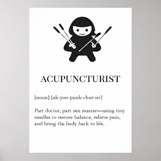 Acupuncturist Wall Art Gift | Needle Acupuncture