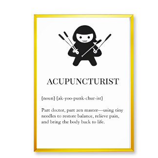 Acupuncturist Wall Art Gift | Needle Acupuncture