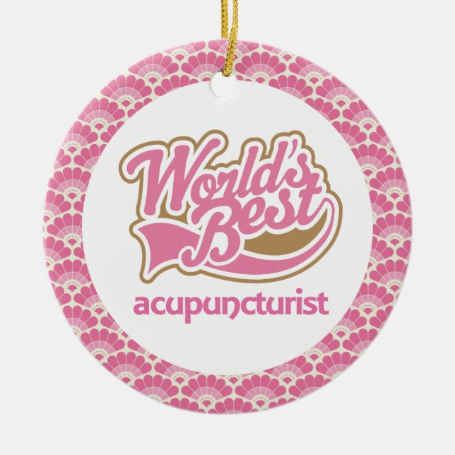 Acupuncturist (Worlds Best) Cute Ornament (Front)