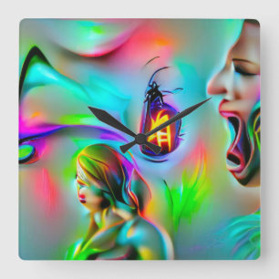 Acusticophobia Square Wall Clock