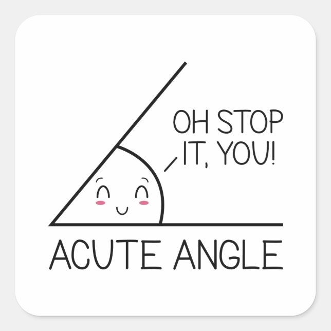 Acute Angle Square Sticker (Front)