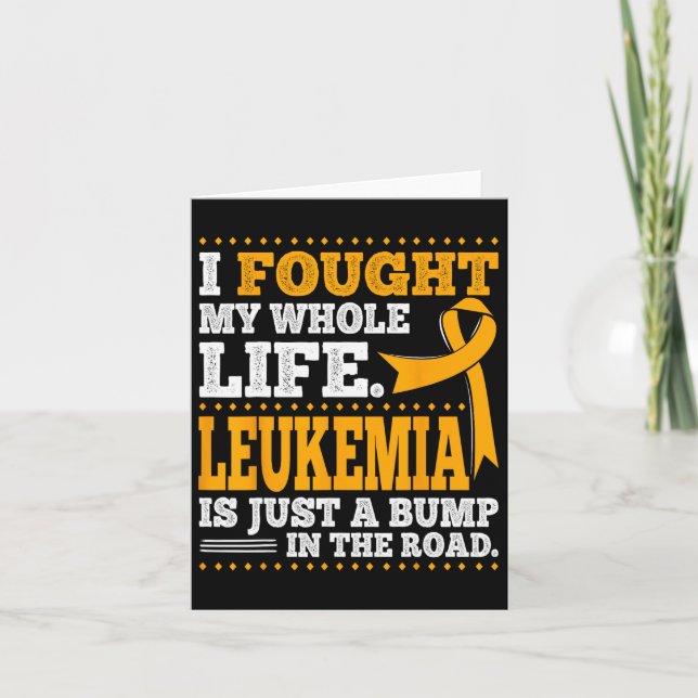 Acute Leukaemia Awareness Leukaemia Tee  Card (Front)