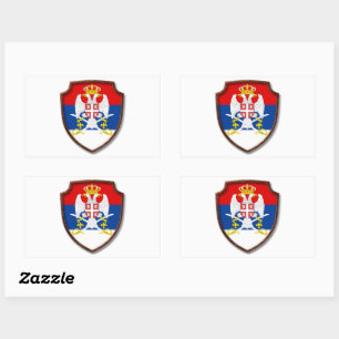 AD 001 - Serbian mediaeval shield Serbia Rectangular Sticker