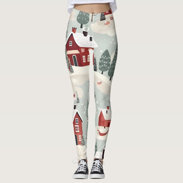 AD 002 - Christmas digital pattern Leggings (Front)