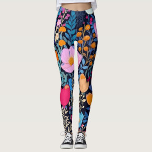 AD 002 - Floral digital pattern Leggings