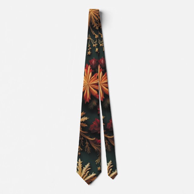 AD 014 - Christmas digital graphic pattern Tie (Front)