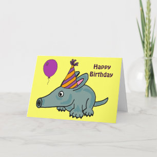 AD- Aardvark Birthday Card