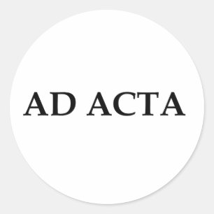 Ad acta classic round sticker
