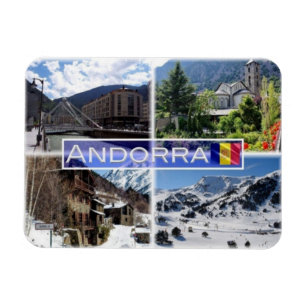 AD Andorra mountains - Magnet