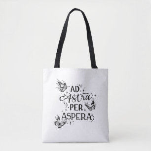 Ad astra per aspera Tragetasche weiß Tote Bag