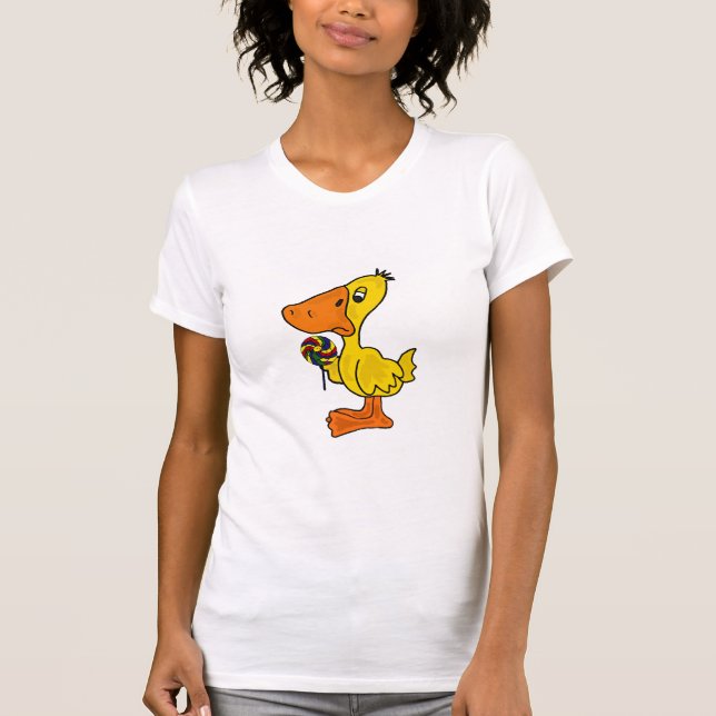 AD- Funny Duck with a Lollipop T-shirt (Front)