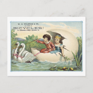 Ad Label Bicycles Reading PA Victorian Postcard