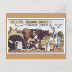 Ad Label National Bucket Victorian Postcard