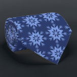 Ad Man Arrow-flake Snowflake Blue Two-sided Tie<br><div class="desc">Deep royal blue and peri blue colorway. This tie is inspired by advertising art of the fifties. This graphical snowflake is blue shown here on a royal blue background. (All background colours are customisable.) Fun tie for that conservative male with a sense of humour & a passion for life, especially...</div>
