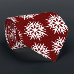 Ad Man Snowflake Foulard Burgundy Two-sided Tie<br><div class="desc">Burgundy and white colorway. This tie is inspired by advertising art of the fifties. This graphical snowflake is white shown here on a burgundy background. (All background colours are customisable.) Fun tie for that conservative male with a sense of humour & a passion for life, especially for the holidays! This...</div>