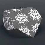 Ad Man Snowflake Foulard Charcoal Grey Two-sided Tie<br><div class="desc">Charcoal grey and white colorway. This tie is inspired by advertising art of the fifties. This graphical snowflake is white shown here on a charcoal grey background. (All background colours are customisable.) Fun tie for that conservative male with a sense of humour & a passion for life, especially for the...</div>