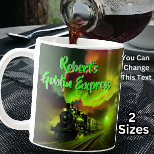 Ad Name, Goblin Express Halloween Steam Train  Coffee Mug