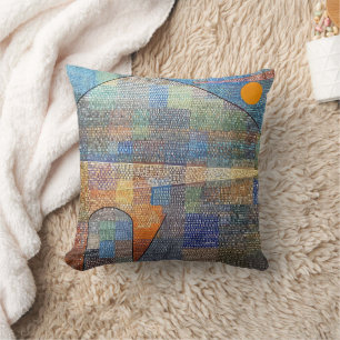 Ad Parnassum by Paul Klee, Abstract Art Cushion