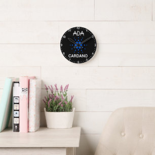 ADA Cardano Crypto Coin Poster Round Clock