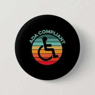 ADA Compliant Accessibility Compliance Disabled Ac 6 Cm Round Badge