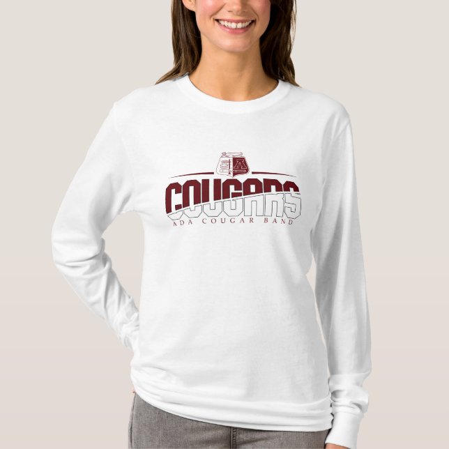 Ada Cougar Band Long-sleeved Tshirt White (Front)