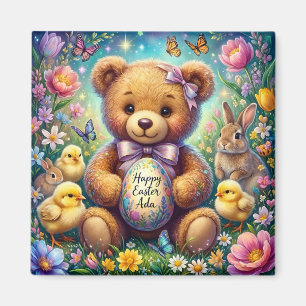 ADA ~ Happy Easter ~ Teddy Chicks Bunnies ~ Magnet
