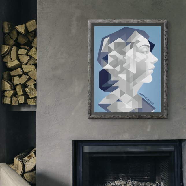 Ada Lovelace Abstract Portrait - Analytical Engine Poster (Creator Uploaded)