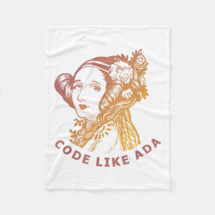 Ada Lovelace Dawn Gradient Code Like Ada Fleece Blanket