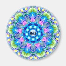 ADA ~ Personalized Easter Pattern Fractal ~ Magnet