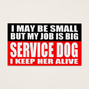 ADA Service Dog Information Cards