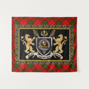 Adair Clan Badge & Motto w/Lions  Tapestry