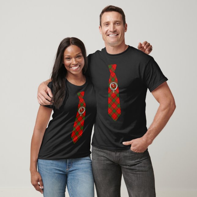 Adair Clan Badge & Tartan Necktie  T-Shirt (Unisex)