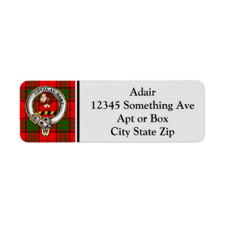 Adair Clan Badge & Tartan Personalised