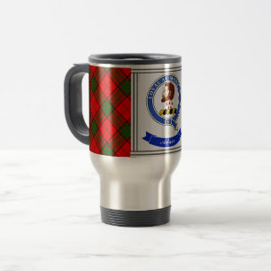 Adair Clan Badge & Tartan Personalised Travel Mug