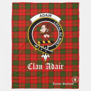 Adair Clan Tartan Scotland Fleece Blanket