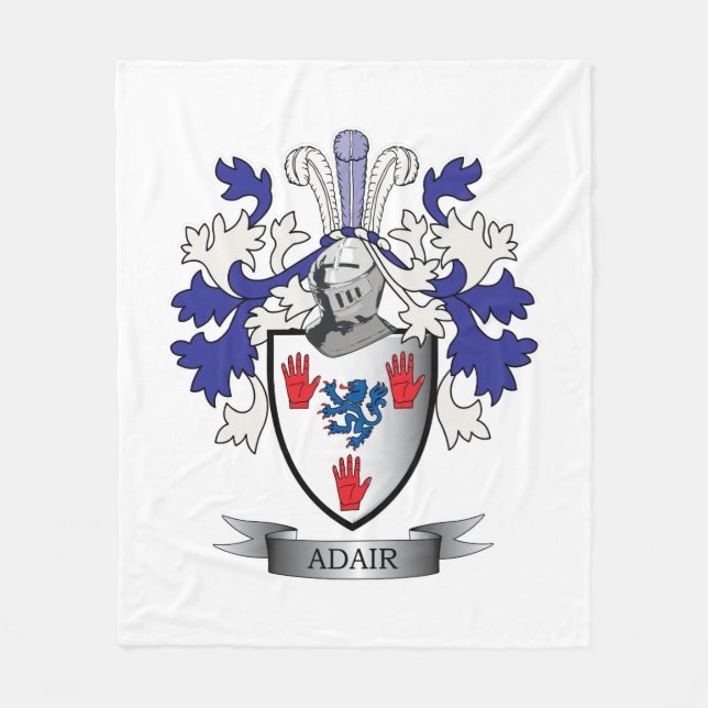 Adair Family Crest Coat of Arms Fleece Blanket (Front)