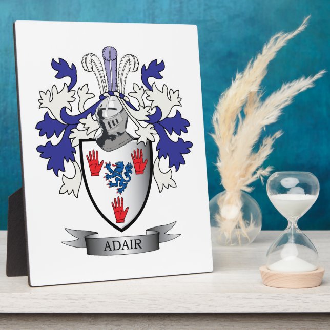 Adair Family Crest Coat of Arms Plaque (Side)
