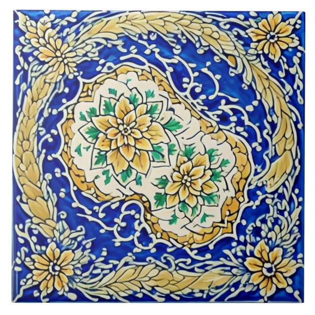 Adalusian traditional ceramic art no 2 tile (Front)